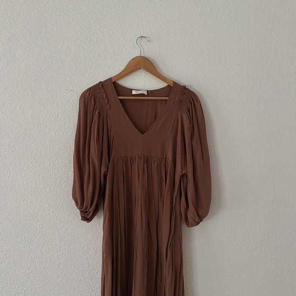 Brown Midi Dress - Picture 3 of 5